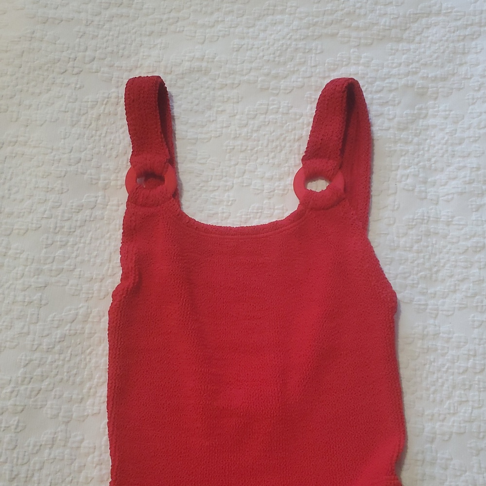 HUNZA G DOMINO One Piece Swimsuit Sz:One Size In Red - Picture 8 of 16